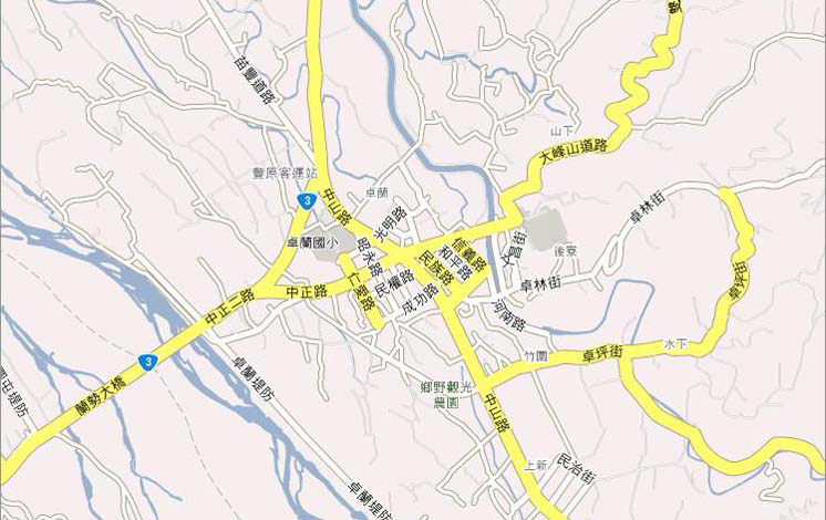 卓蘭鎮 旅遊地圖