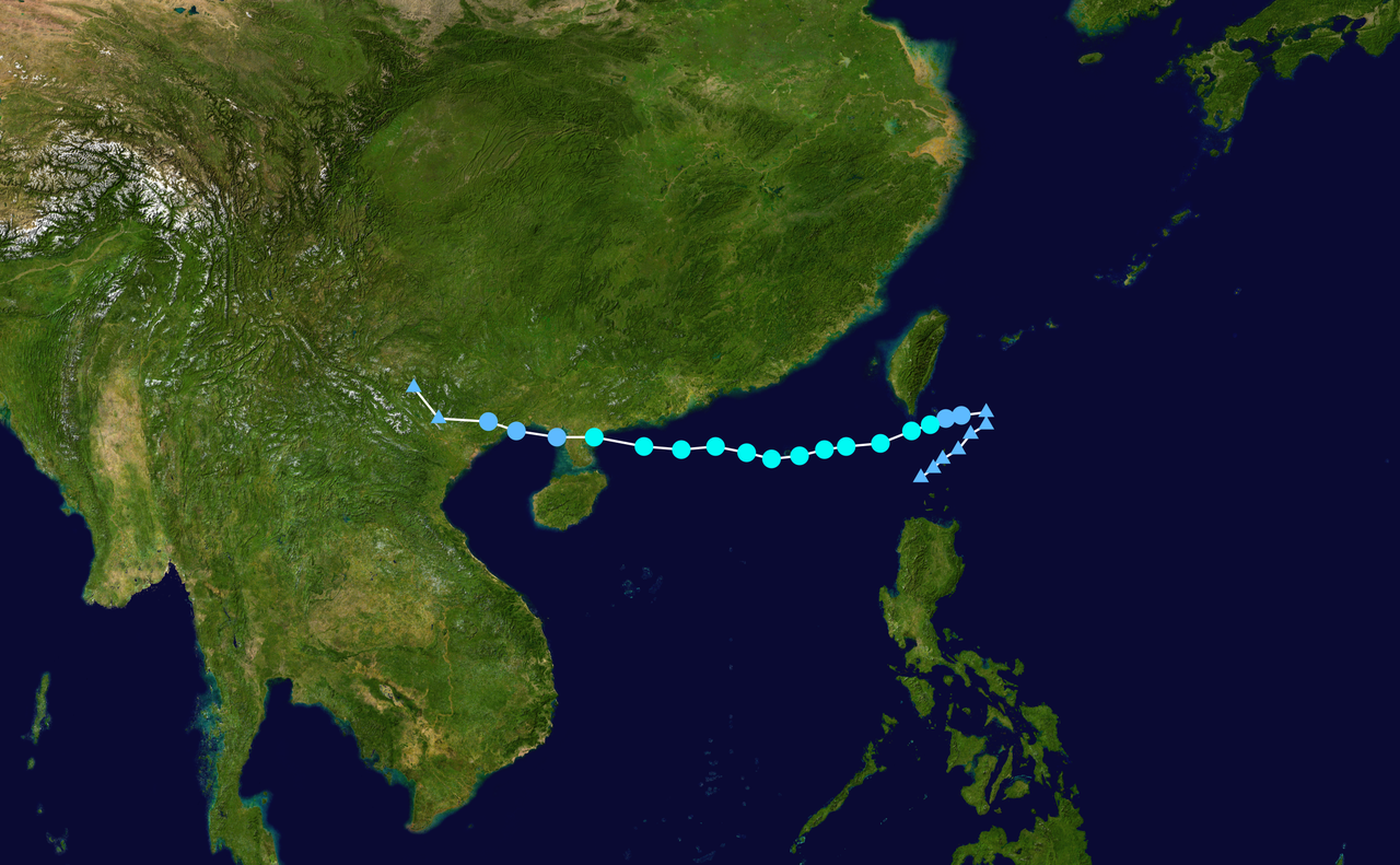 2018年第23號颱風“百里嘉”路徑圖