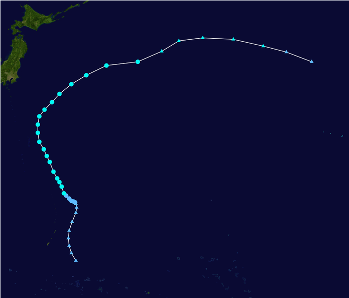 強熱帶風暴北冕 路徑圖