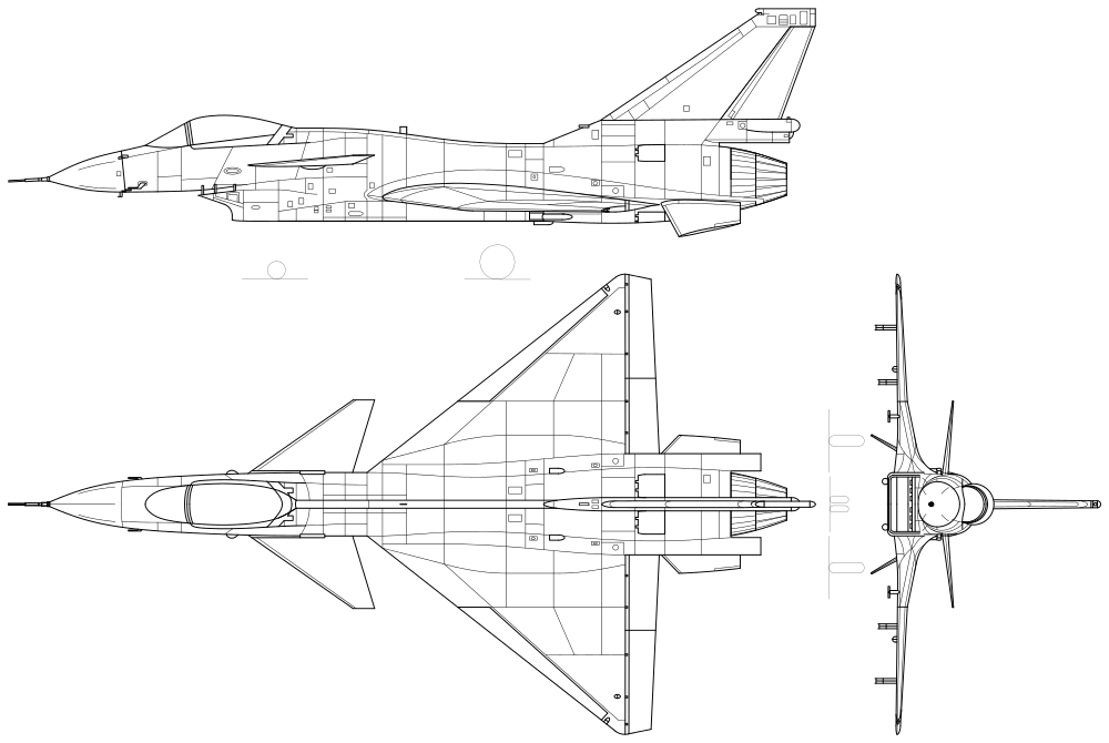 殲-10三視圖