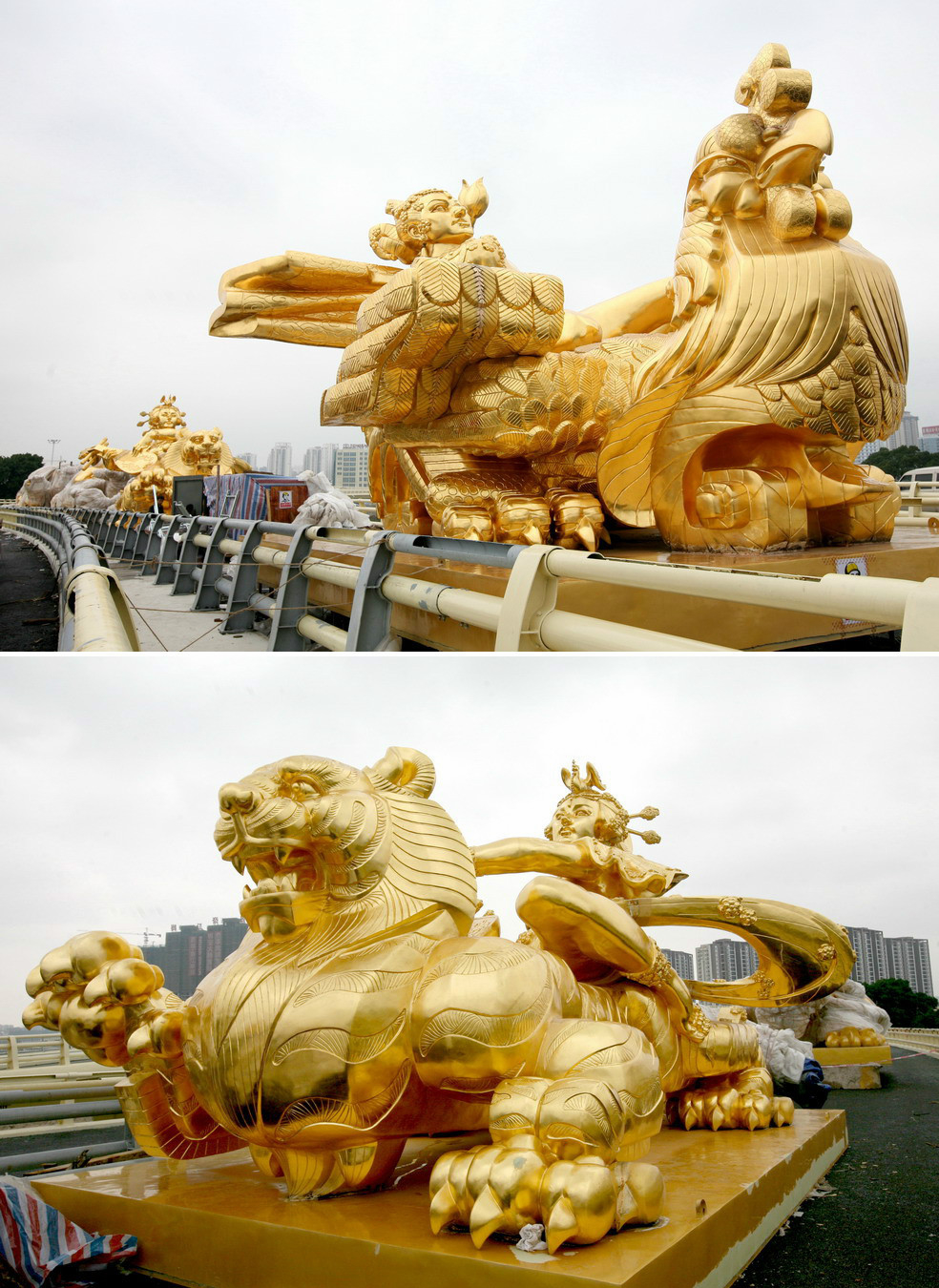 天安大橋橋頭堡雕塑