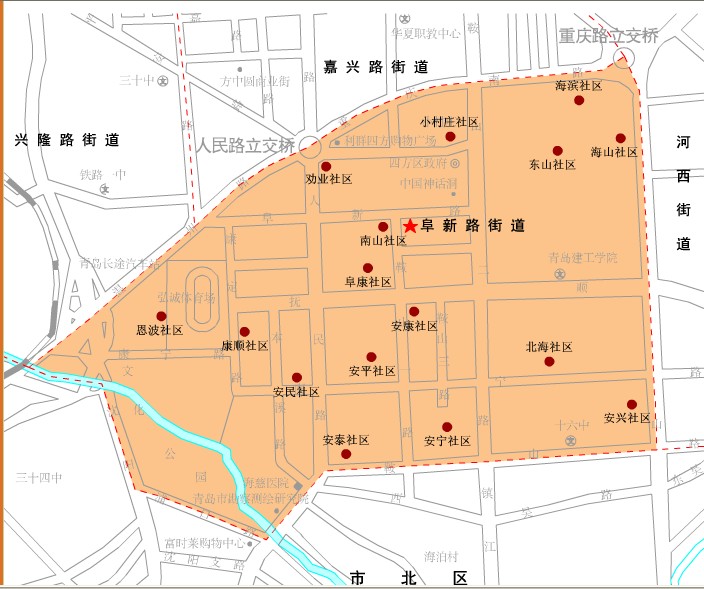 阜新路街道地理位置圖