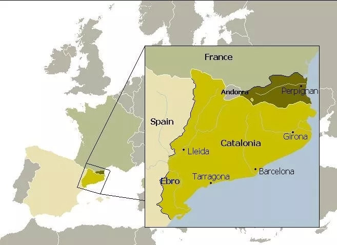 西班牙鎮住了加泰羅尼亞而法國人拿去了魯西永