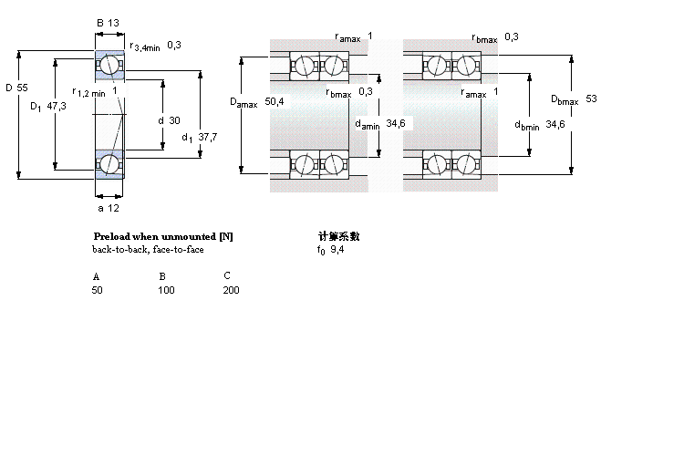 SKF 7006CD/P4A軸承