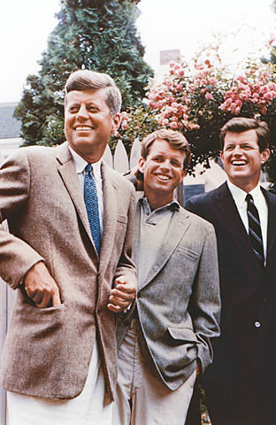 1960年，甘迺迪三兄弟
