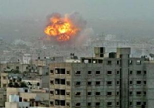 以軍向加沙地區發射飛彈後引起的巨大濃煙