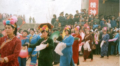 京兆老秧歌參加春節文化活動照片