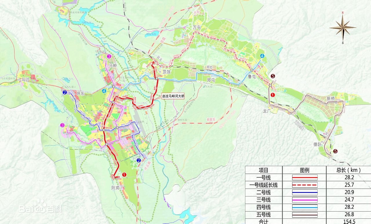 興義-義龍新區城市軌道交通線網規劃圖
