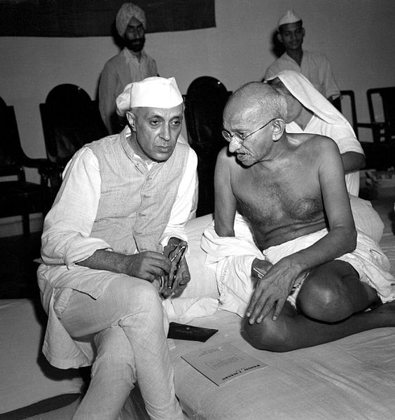 1946年的尼赫魯與甘地
