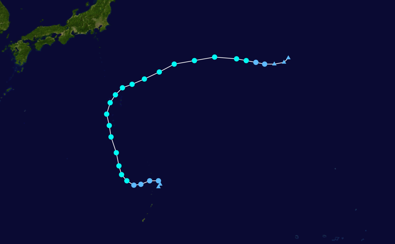 2012年第22號強熱帶風暴“瑪莉亞”路徑圖