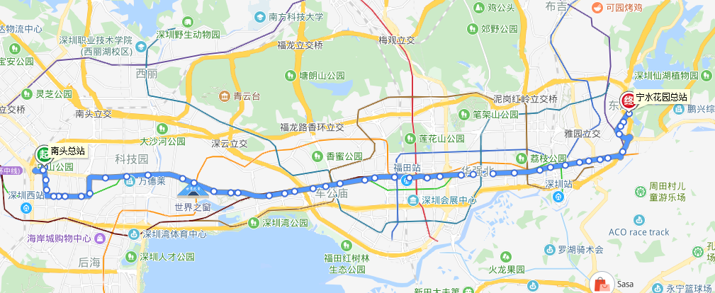 深圳公交223路線路走向圖