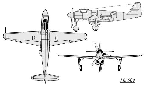 “景雲”的另一遠親——德國Me-509戰鬥機