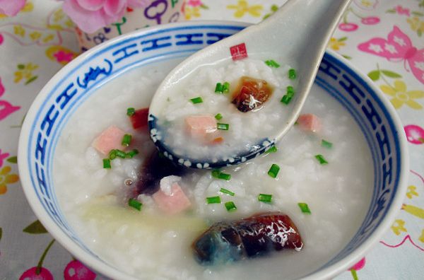 泥鰍火腿粥