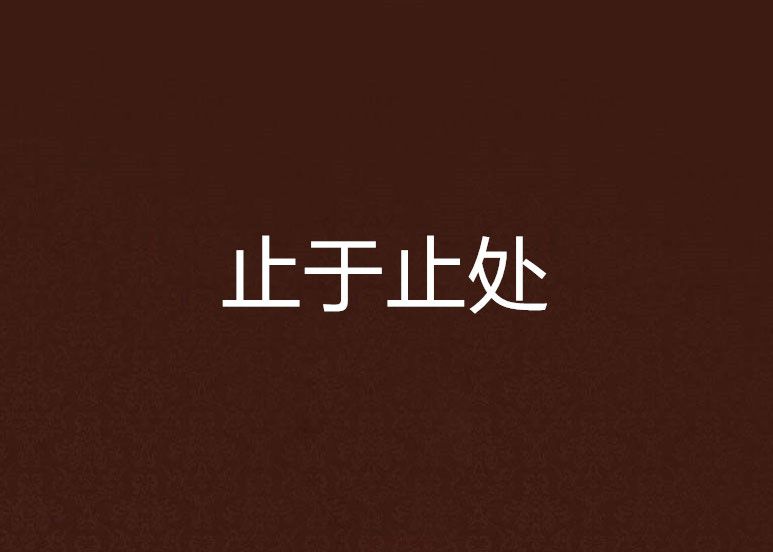 止於止處 止於止處