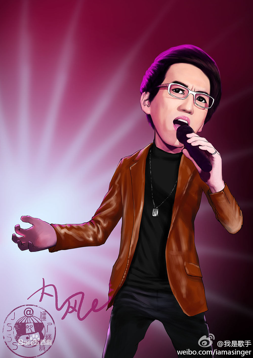林志炫《我是歌手》第九期漫畫形象