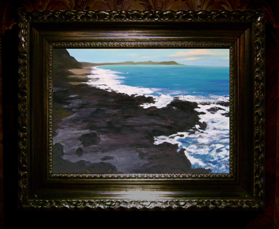 藍麗娜油畫《銀色海岸》