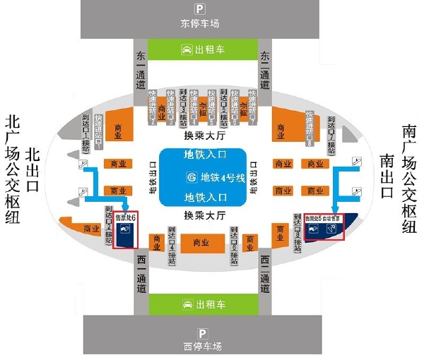 北京南站平面圖