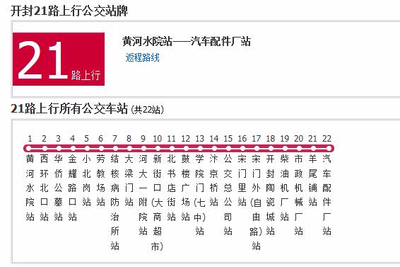 開封公交21路 開封公交21路