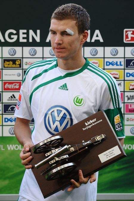 埃丁·哲科獲得德國足球甲級聯賽金靴獎