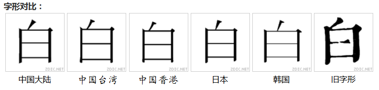 白(漢語漢字)