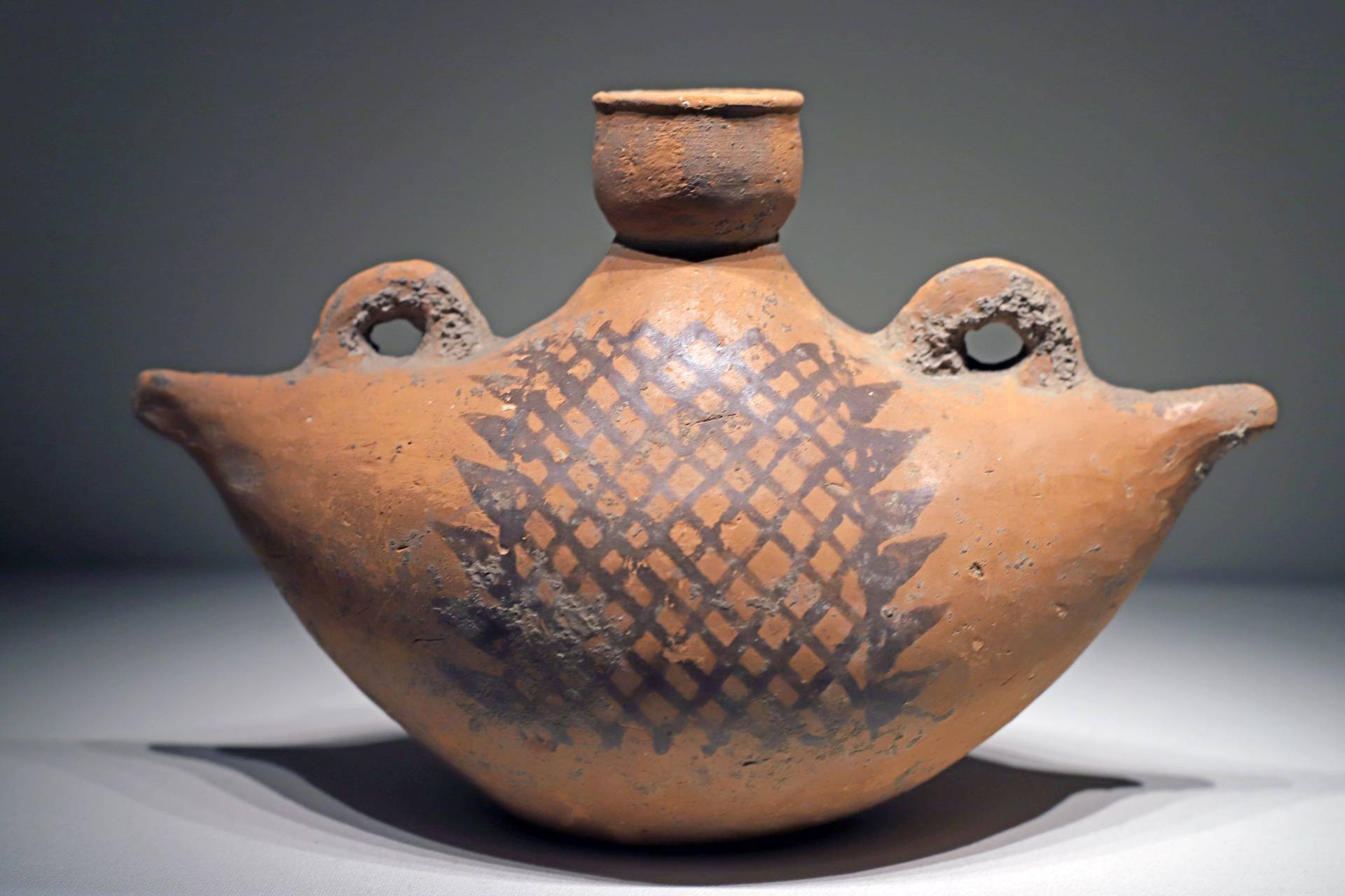 船形彩陶壺 仰韶文化 寶雞出土