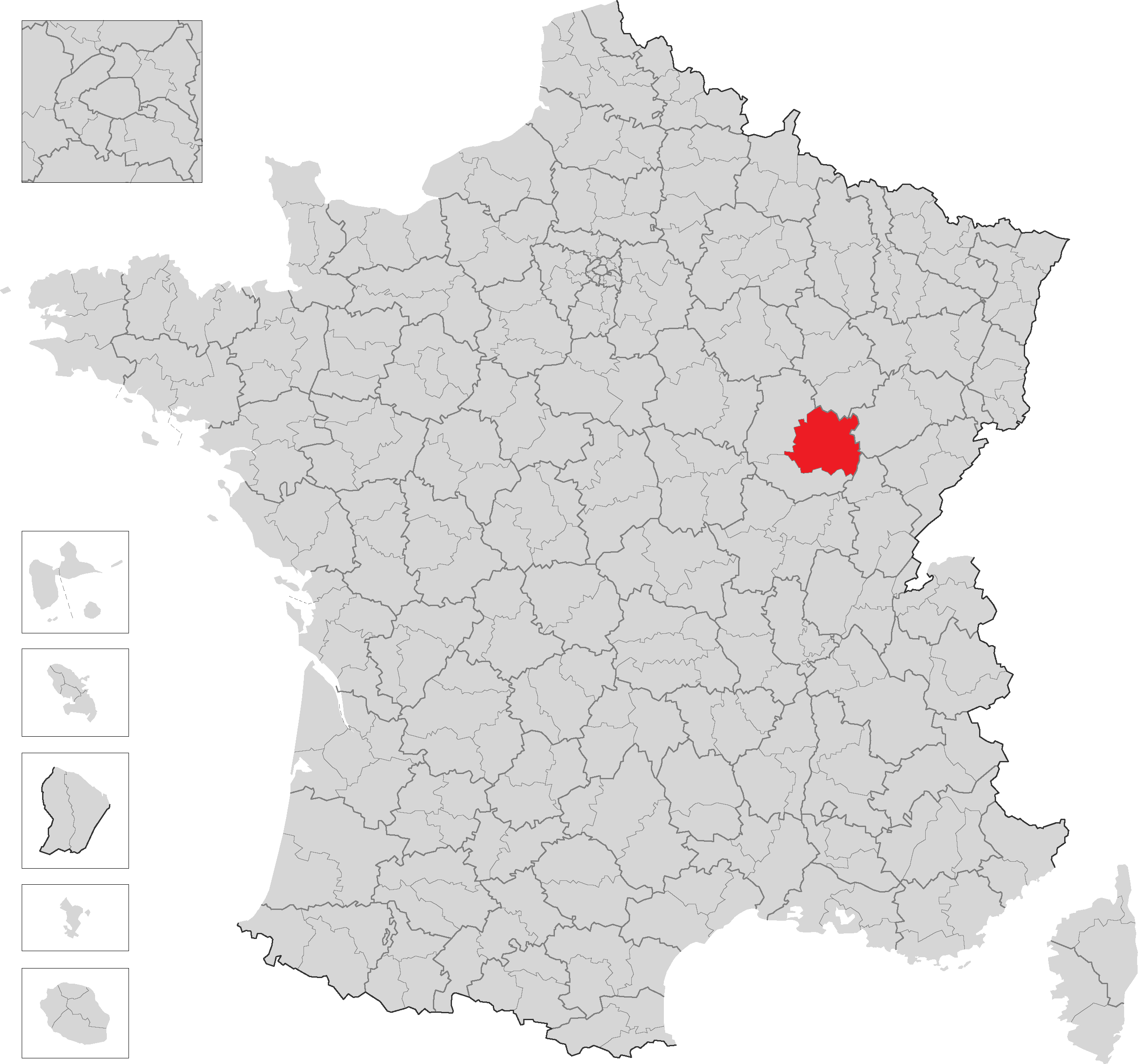 第戎地區在法國的位置