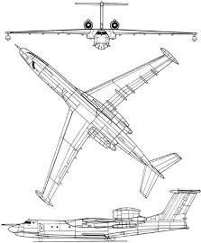 A-40“信天翁”多用途水陸兩用飛機三視圖