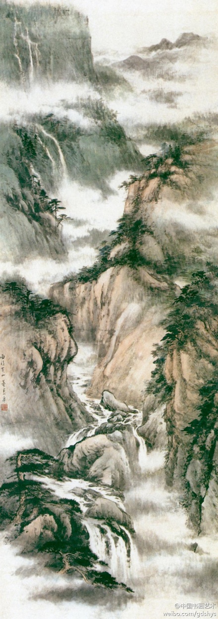 董壽平中期作品《雨後黃山》