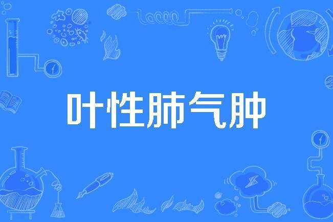 葉性肺氣腫 葉性肺氣腫