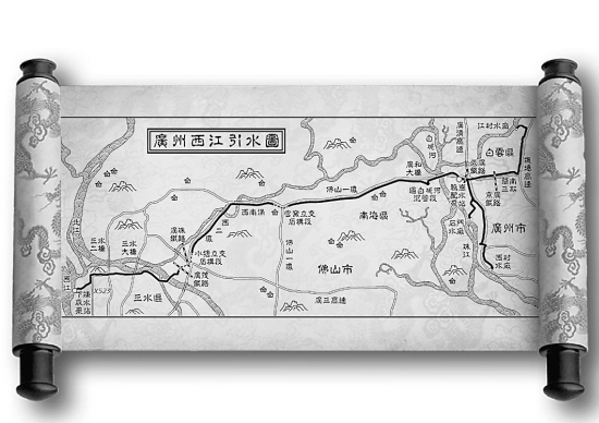 西江引水工程路線圖
