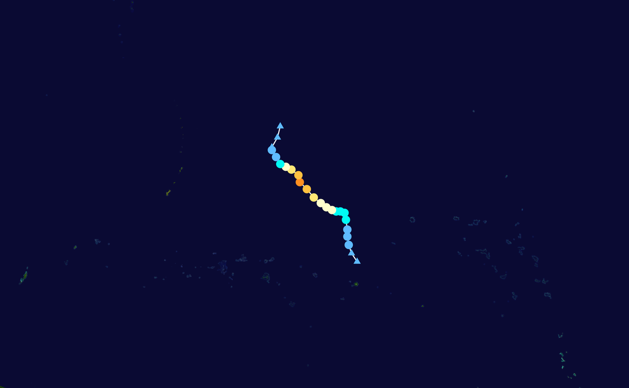 2015年第2號颱風“海高斯”路徑圖