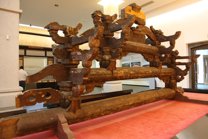 中國客家博物館展廳陳列的大型梁架參考資料