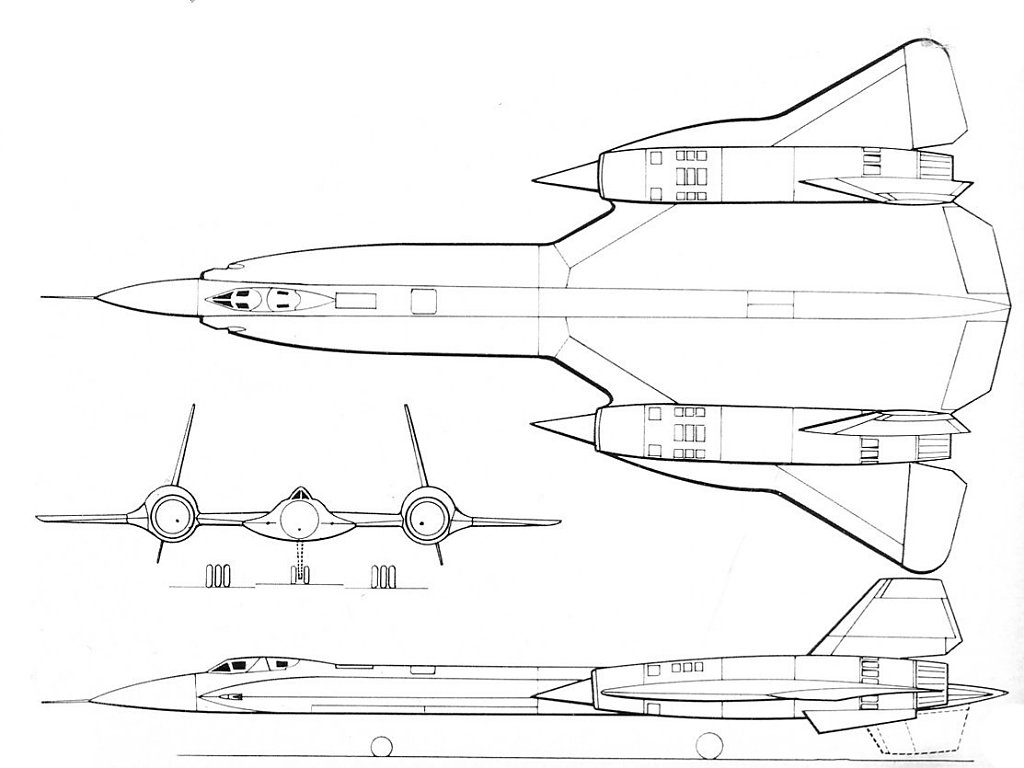 YF-12A三視圖