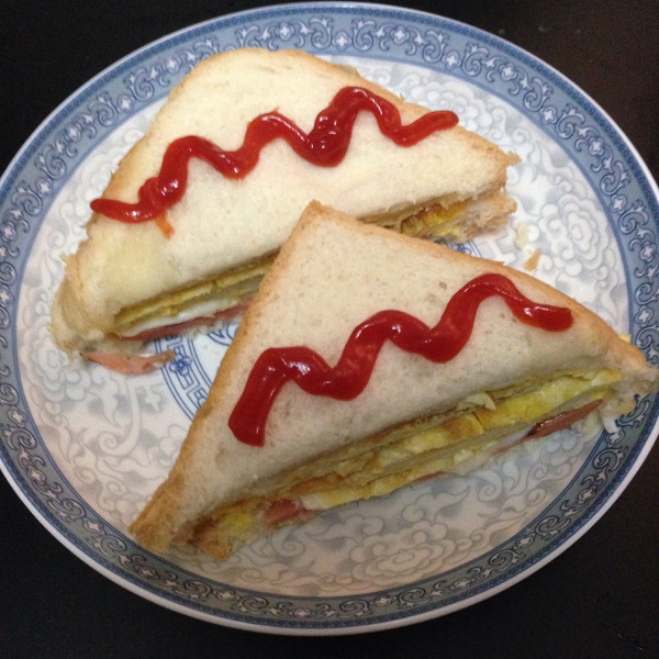 微波煎蛋三明治