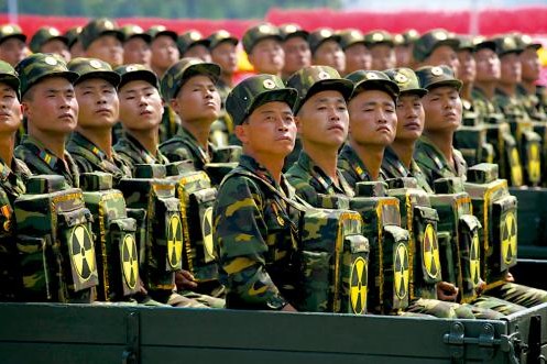參加朝鮮閱兵式的“核背囊”部隊