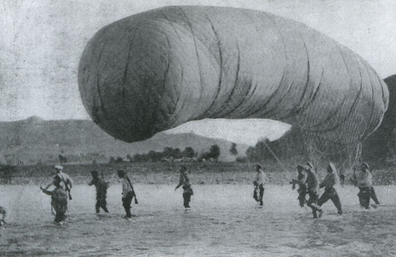 遼陽會戰中俄軍使用的觀測氣球