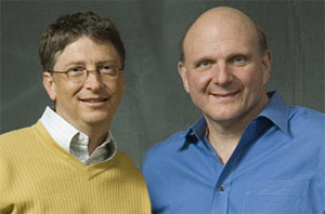 比爾·蓋茨（左）和史蒂夫·鮑爾默（右）
