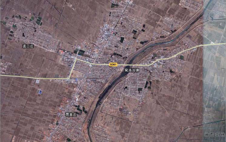 窩洛沽鎮衛星地圖