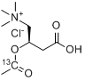 乙醯基-1-13C-L-肉毒鹼鹽酸鹽