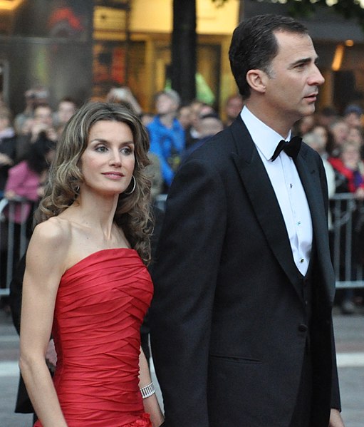 2010年的費利佩六世與妻子萊蒂齊亞