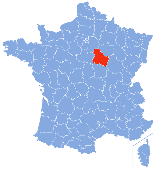 約訥省在法國的位置