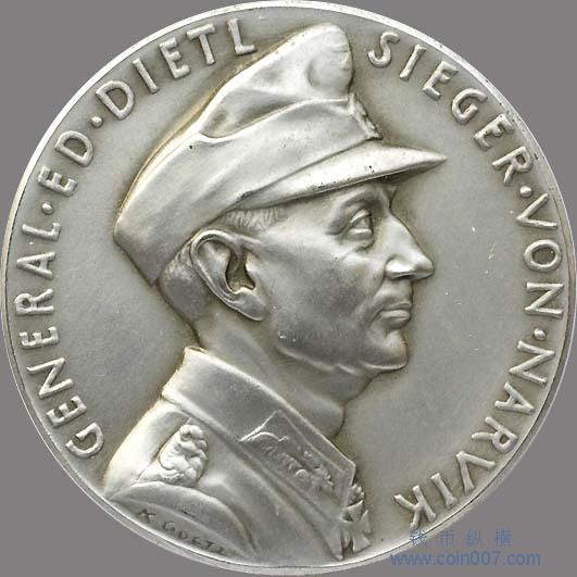 戰役紀念幣上的愛德華·迪特爾