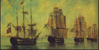 謝尼亞文的艦艇中隊在阿索斯海戰後