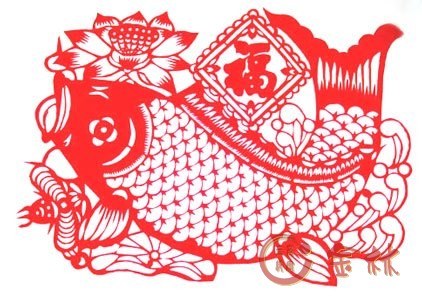 高密剪紙—魚福圖