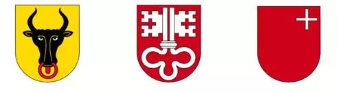 天主教州州徽：烏里、瓦爾登、施維茨