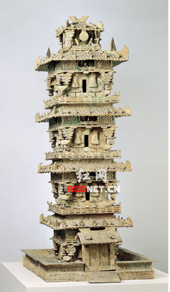 漢代高層建築-綠釉陶樓