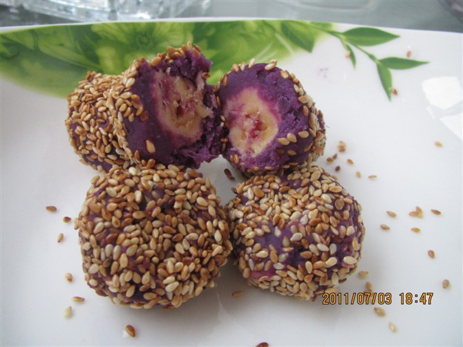 紫薯球藍莓乳酪球