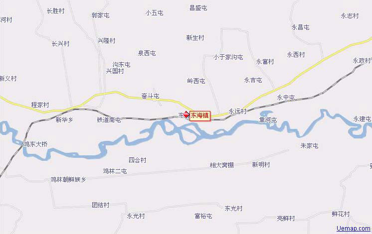雞東縣東海鎮地圖