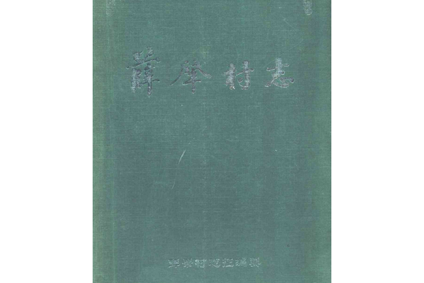 薛肇村志 薛肇村志