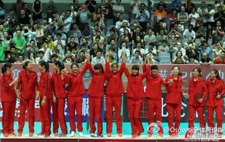 中國女排獲得北侖站冠軍2
